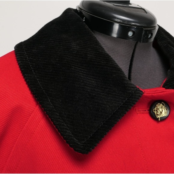 NEW! VTG Ralph Lauren Equestrian Riding Barn Coat Women's 1X Red Cotton Corduroy - Picture 9 of 15